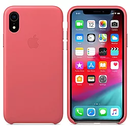 Чехол Apple Leather Case for iPhone XR Peony Pink - миниатюра 3
