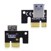 Кабель (шлейф) Dynamode Райзер PCI-E x1 to 16x 60cm USB 3.0 Cable SATA to 4Pin IDE Molex Po - миниатюра 3