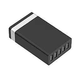 Сетевое зарядное устройство JUST Family Quint USB Wall Charger (8A/40W, 5USB) Black (WCHRGR-FMLY-BLCK) - миниатюра 2