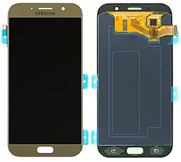 Дисплей Samsung Galaxy A7 A720 2017 с тачскрином, оригинал, Gold