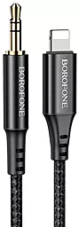 Аудио кабель Borofone BL7 Digital Audio Conversion AUX mini Jack 3.5mm - Lightning M/M Cable 1 м black