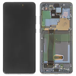 Дисплей Samsung Galaxy S20 Ultra G988 с тачскрином и рамкой, сервисный оригинал, Grey