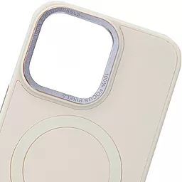 Чехол Epik Bonbon Leather Metal Style with MagSafe для Apple iPhone 14 Light Pink - миниатюра 2