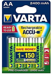 Аккумулятор Varta AA (R6) Rechargeable Accu (2400mAh) Ni-MH 4шт (56756101404)