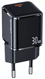 Сетевое зарядное устройство Usams T45 UX Series USB-C PD&QC3.0 30W 3A with Lightning-Type-C cable Black - миниатюра 2