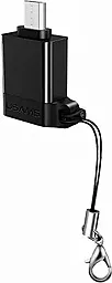 OTG-переходник Usams US-SJ187 Micro USB to USB 2.0 Adapter Black