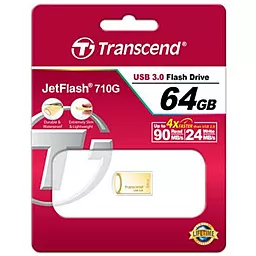 Флешка Transcend 64GB JetFlash 710 Metal Gold USB 3.0 (TS64GJF710G) - миниатюра 3