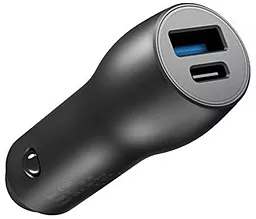 Автомобильное зарядное устройство с быстрой зарядкой Asus Car Charger USB-A+USB-C (28W) Black (ACHU001) - миниатюра 3