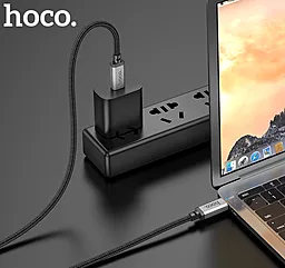 Кабель USB 4.0 PD HD Hoco US05 8K 40 Gbps 100W 5A USB Type-C - Type-C Cable Black - миниатюра 9