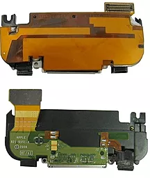 Нижний шлейф iPhone 3G с коннектором зарядки в сборе с антенной и полифоническим динамиком Original Black