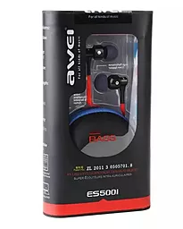Навушники Awei ES-500i Black/Red - мініатюра 2