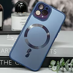 Чехол Epik TPU+Glass Sapphire Midnight with MagSafe для Apple iPhone 12 Pro Deep Navy - миниатюра 2