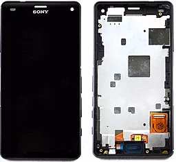 Дисплей Sony Xperia Z3 Compact (D5803, D5833, SO-02G) с тачскрином и рамкой, оригинал, Black