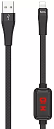 Кабель USB Hoco S4 Timer Lightning Cable 1.2M Black