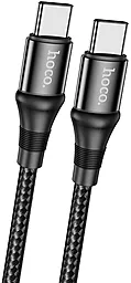 Кабель USB PD Hoco X50 Exquisito 20V 5A 2M USB Type-C - Type-C Cable Black