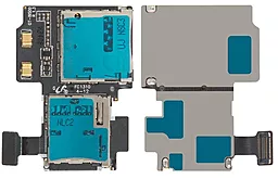 Шлейф Samsung Galaxy S4 i9500 с коннектором SIM карты, карты памяти Original