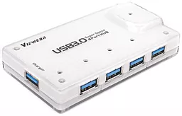 USB хаб Viewcon White 4хUSB3.0 (VE323)