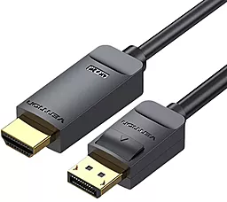 Відеокабель Vention DisplayPort - HDMI v1.4 4k 30hz 1m black (HAGBF)