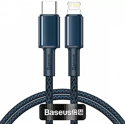 Кабель USB PD Baseus High Density Braided 20W 3A USB Type-C - Lightning Cable Blue (CATLGD-03)