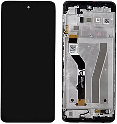 Дисплей Motorola Moto G60 (XT2135-1, XT2135-2) с тачскрином и рамкой, оригинал, Black
