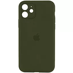 Чехол Silicone Case Full Camera для Apple IPhone 12  Dark Olive