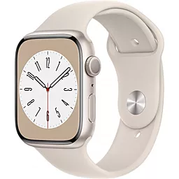 Смарт-часы Apple Watch Series 8 GPS 45mm Алюминиевый корпус со спортивным ремешком — обычный Starlight (MNP23UL/A)