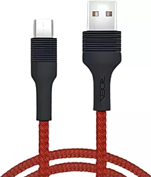 USB Кабель Ridea RC-M112 Fila 15W 3A micro USB Cable  Black/Red