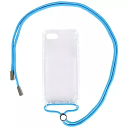 Чехол Epik Crossbody Transparent Apple iPhone 7, iPhone 8, iPhone SE 2020 Light Blue
