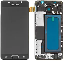 Дисплей Samsung Galaxy A3 A310 2016 с тачскрином и рамкой, (TFT), Black