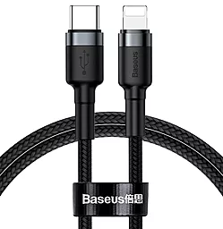 Кабель USB PD Baseus Cafule 18W USB Type-C - Lightning Cable Gray/Black (CATLKLF-G1)