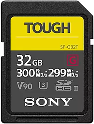 Карта памяти Sony SDHC 32GB Tough Class 10 UHS-II U3 V90 (SF-G32T)