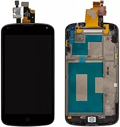Дисплей LG Google Nexus 4 (E960) с тачскрином и рамкой, оригинал, Black