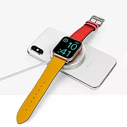 Беспроводное (индукционное) зарядное устройство Coteetci WS-17 2-in-1 Wireless Charger for Apple Watch & iPhone Silver (CS5168-TS) - миниатюра 3