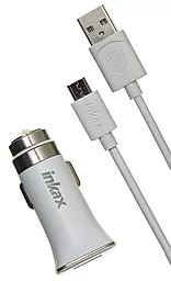 Автомобильное зарядное устройство с быстрой зарядкой Inkax 1 USB 3A QC 3.0 +Type-C cable White (CD-30)
