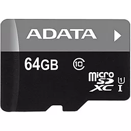 Карта памяти ADATA microSDXC 64GB Premier Class 10 UHS-I U1 (AUSDX64GUICL10-ROTGMBK) - миниатюра 3