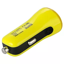 Автомобільний зарядний пристрій Baseus 2USB Car charger 2.1A Yellow (Tiny) - мініатюра 5