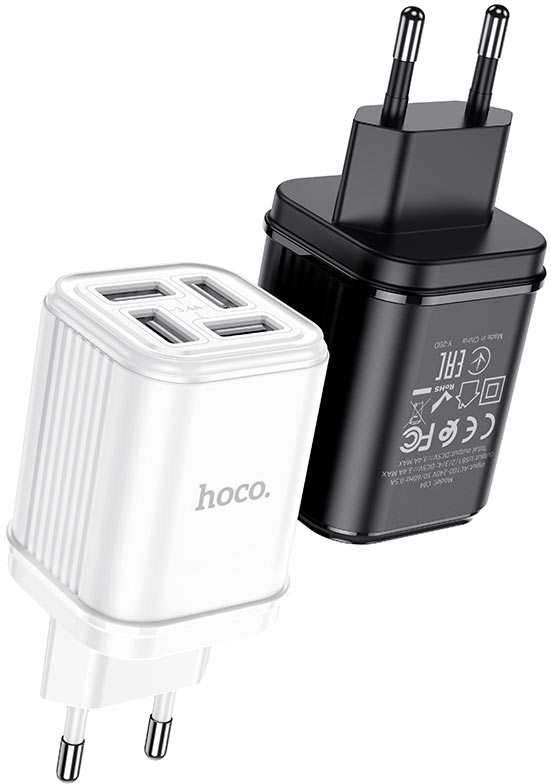 Сетевое зарядное устройство Hoco C84A Resolute White / изоборажение №2