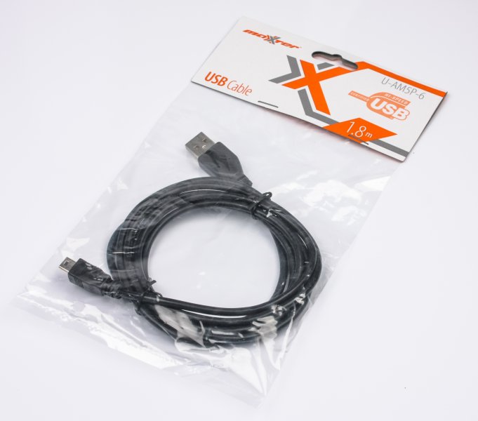 USB Кабель Maxxter 1.8м Mini USB 2.0 (U-AM5P-6) / зображення №2