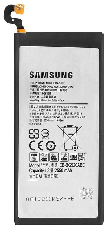 Аккумуляторы для телефона Samsung Galaxy S6 G920F фото