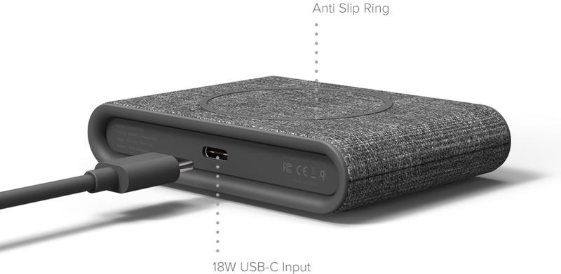 Беспроводное (индукционное) зарядное устройство iOttie iON Wireless Fast Charging Pad Mini Grey (CHWRIO103GR) / изоборажение №6