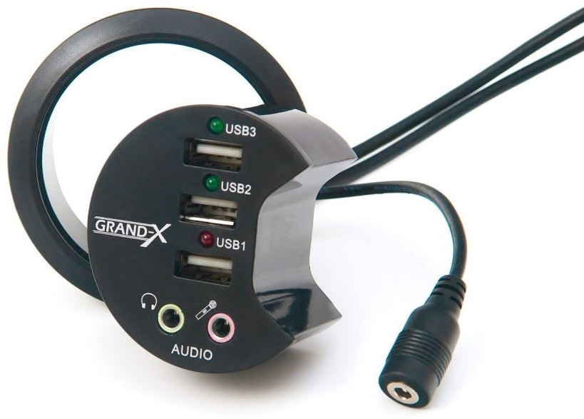 Концентратор (USB хаб) Grand-X Desk Active (DH-60XDC) / изоборажение №1