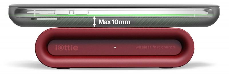 Беспроводное (индукционное) зарядное устройство iOttie iON Wireless Plus Fast Charging Pad Red (CHWRIO105RD) / изоборажение №5
