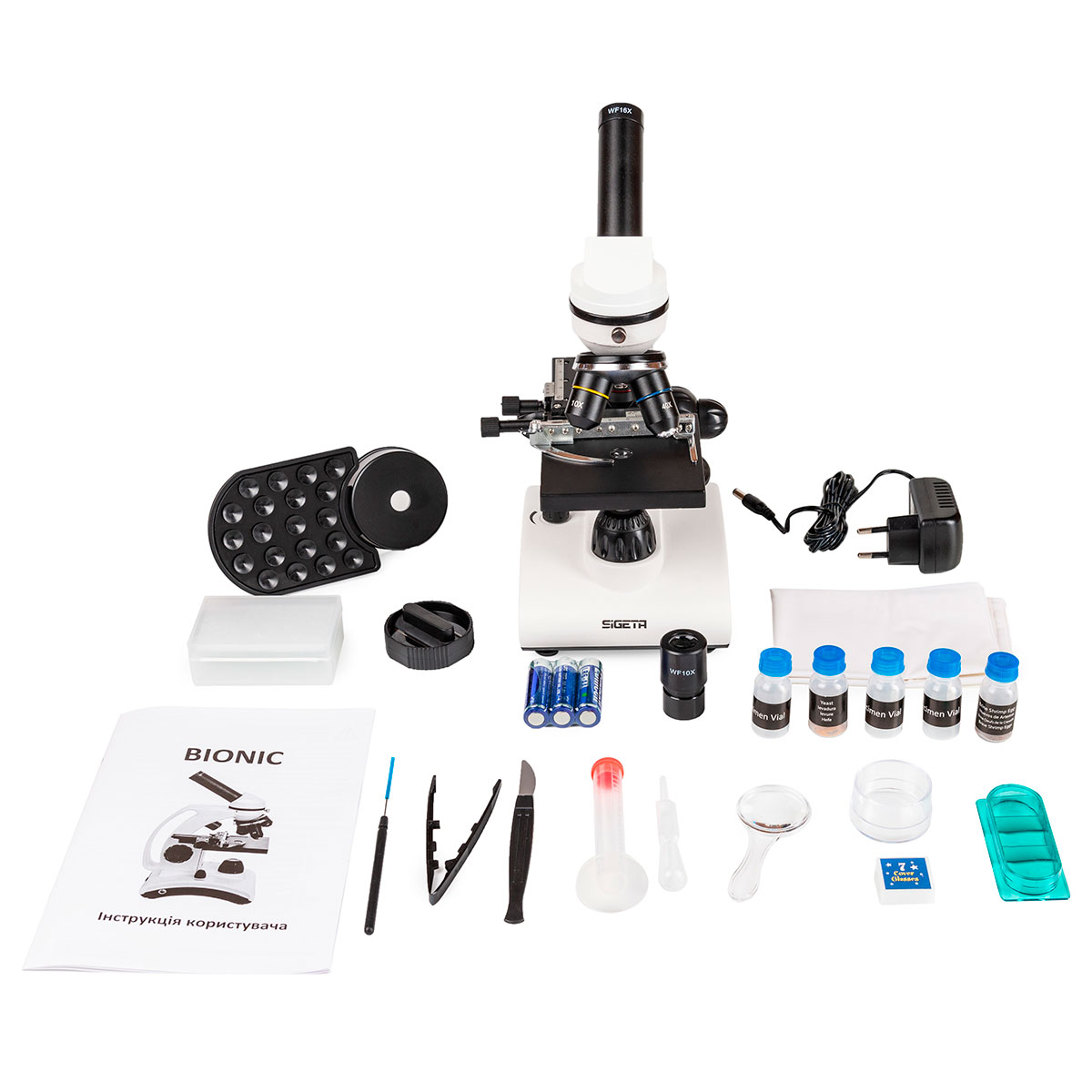 Микроскоп SIGETA BIONIC 40x-640x смартфон-адаптер / изоборажение №3