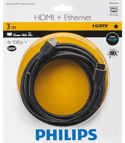 Кабель Philips HDMI - HDMI 3м (SWV2433W/10) / изоборажение №1