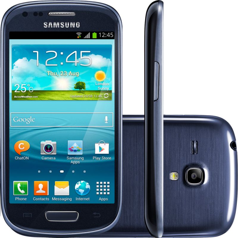 Дисплей Samsung Galaxy S3 mini I8190 + Touchscreen with frame (Super AMOLED, original) Blue / изоборажение №1