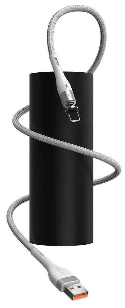 Кабель USB Baseus Zinc Magnetic 2.4A Lightning Cable White (CALXC-K02) / изоборажение №1