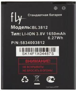 Аккумулятор на телефона fly iq4416