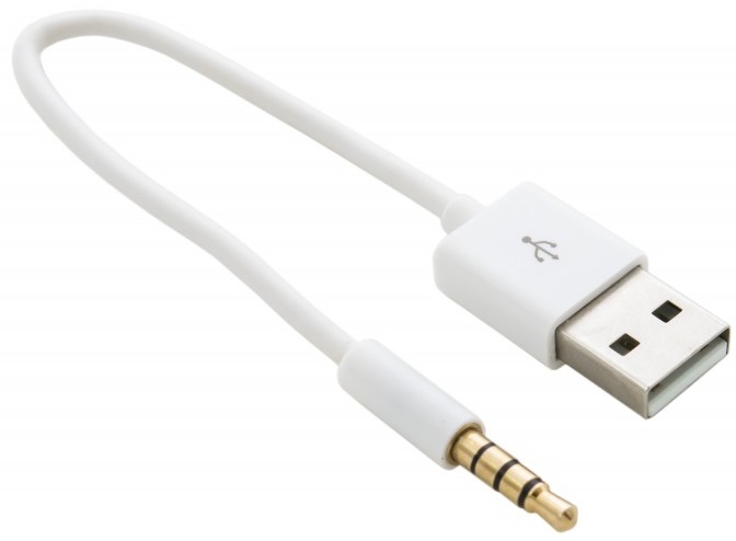 Аудио-переходник ExtraDigital Charge&Sync для iPod Shuffle, 0.15m (KBA1651) White (KBA1651) / изоборажение №1