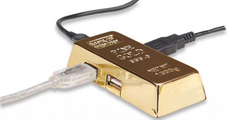 Концентратор (USB хаб) Manhattan Gold Bar (161541) / изоборажение №1