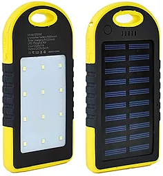 Повербанк MANGO Solar + LED 2USB 6000mAh Black/Yellow - фото Повербанк MANGO Solar + LED 2USB 6000mAh Black/Yellow